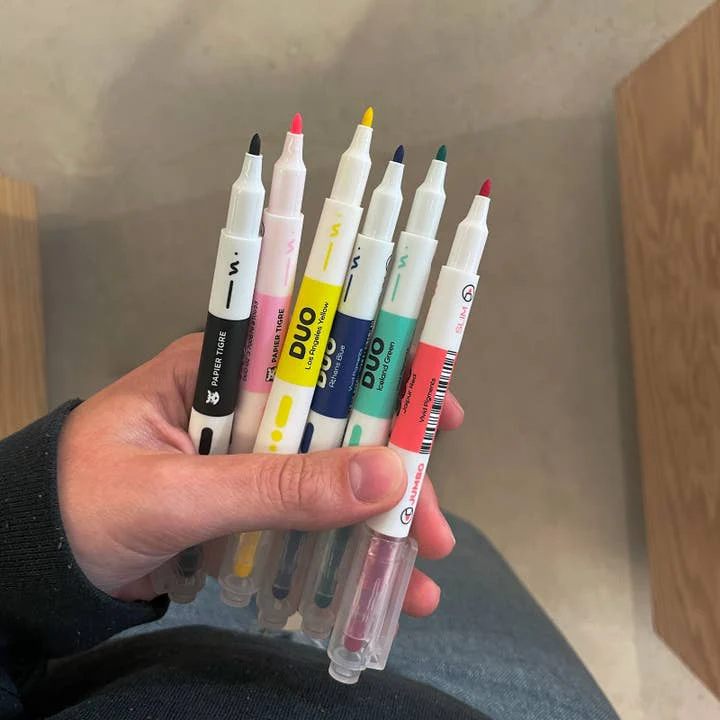 PAPIER TIGRE - DUO PEN SET OF 6 COLORS | VIVID COLOURS - Image 3