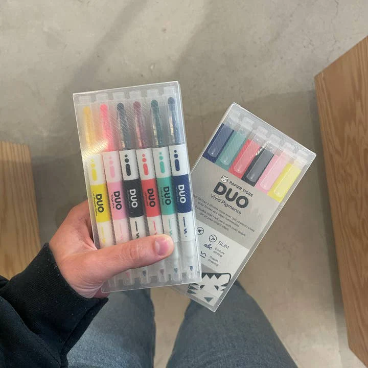 PAPIER TIGRE - DUO PEN SET OF 6 COLORS | VIVID COLOURS - Image 4