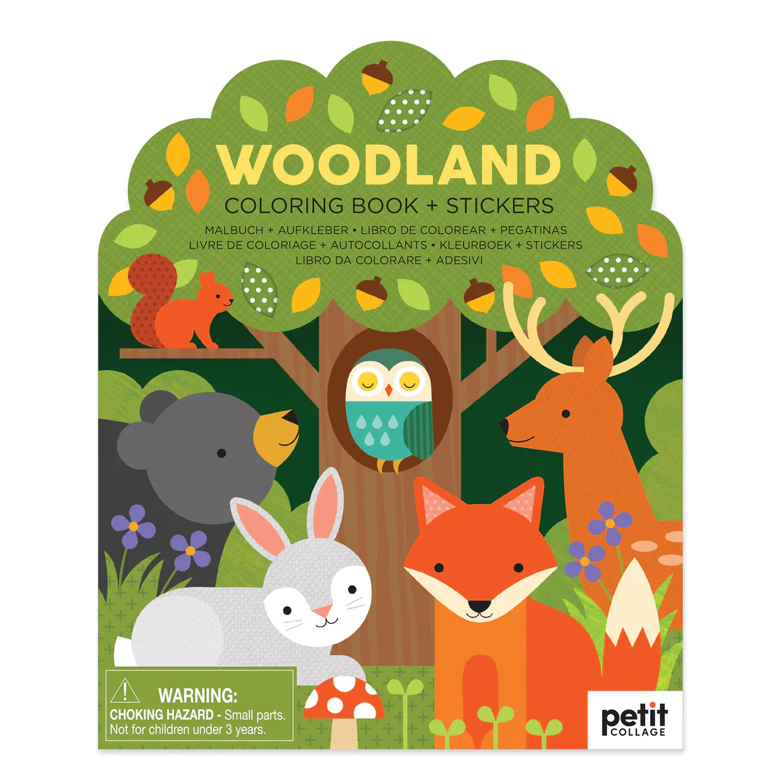 PETIT COLLAGE - COLOURING BOOK WITH STICKER | DINOSAURS - Image 2