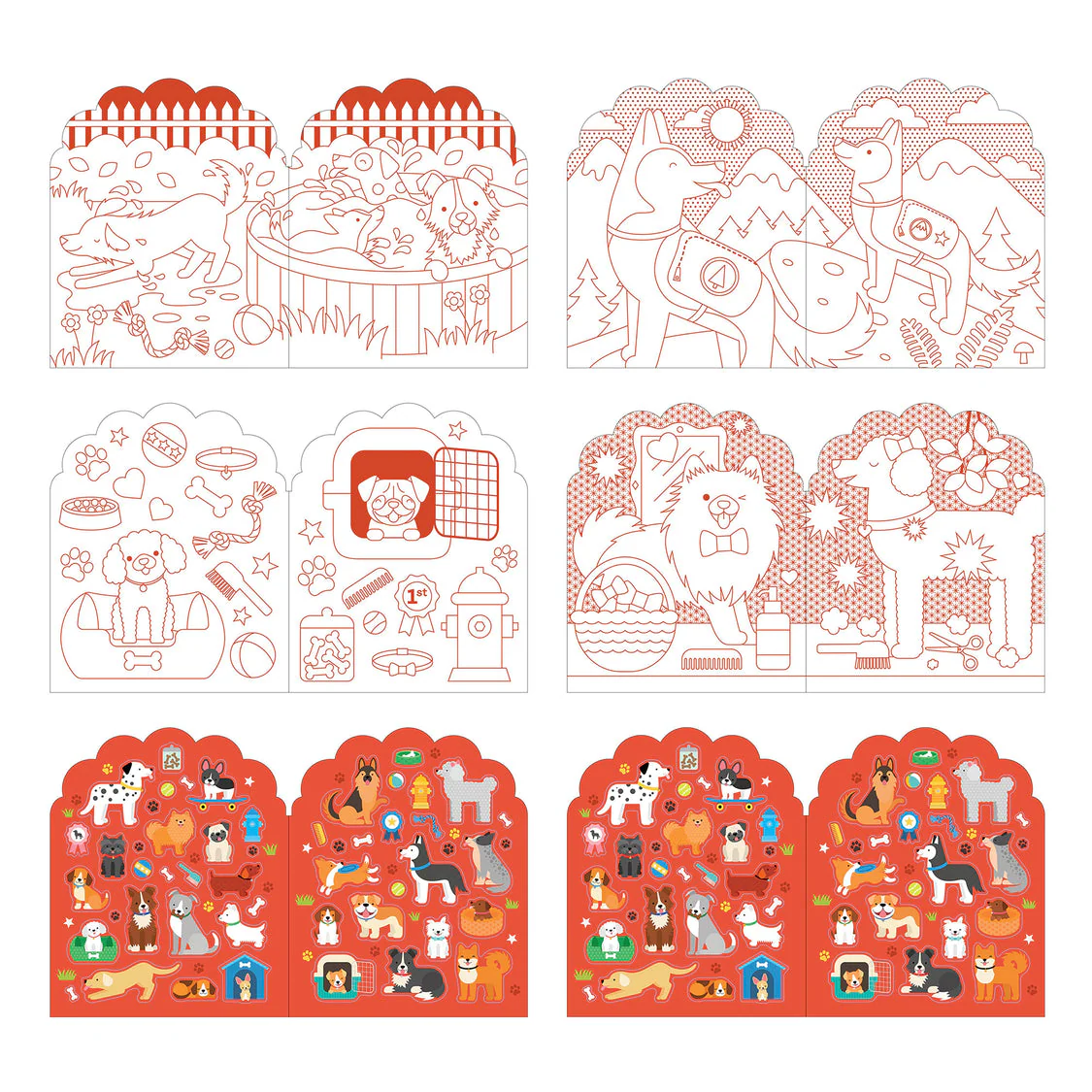 PETIT COLLAGE - COLOURING BOOK WITH STICKER | DOGS - Image 3