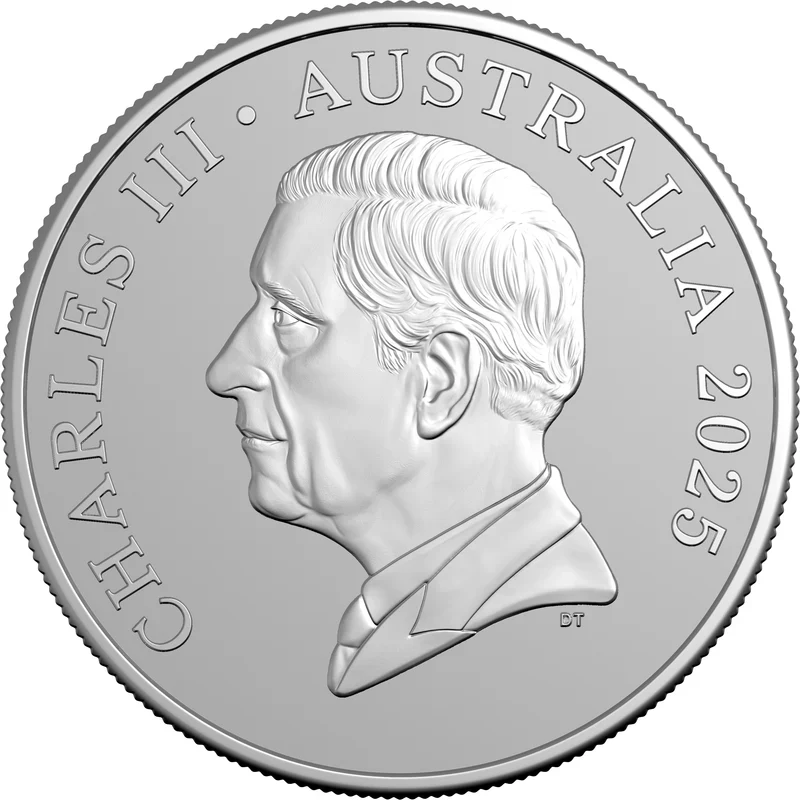 ROYAL AUSTRALIAN MINT - 2025 $1 1OZ FINE SILVER FROSTED UNCIRC. COIN | KANGAROO SERIES - Image 2