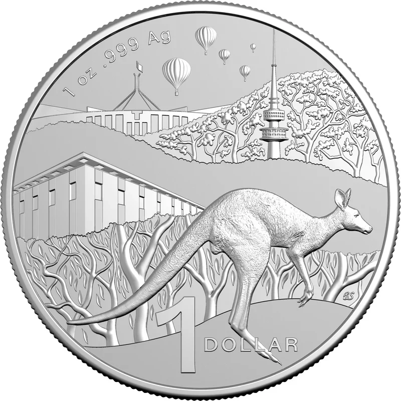 ROYAL AUSTRALIAN MINT - 2025 $1 1OZ FINE SILVER FROSTED UNCIRC. COIN | KANGAROO SERIES - Image 3