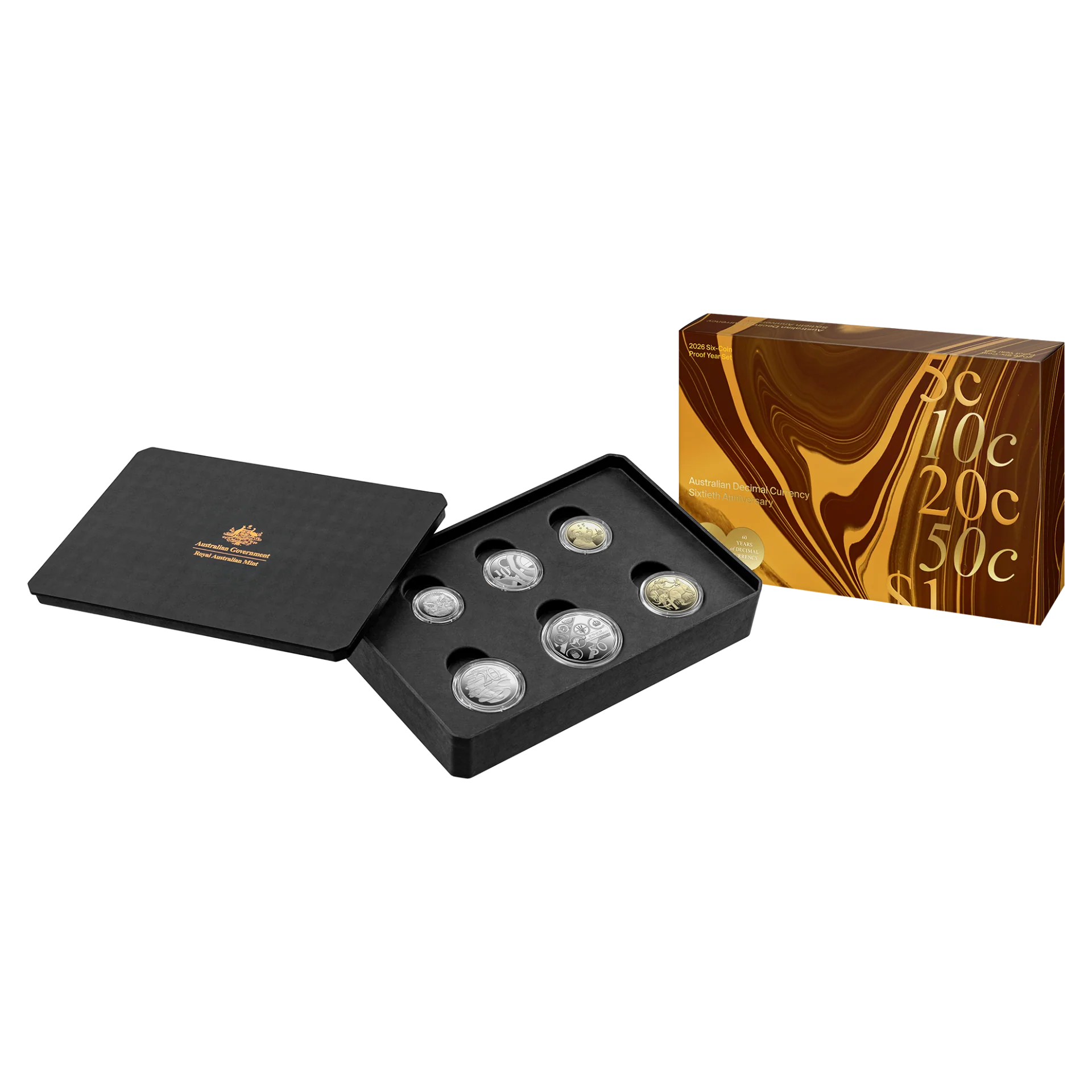 ROYAL AUSTRALIAN MINT - 2026 PROOF SIX-COIN YEAR SET | DECIMAL CURRENCY 60TH - Image 8