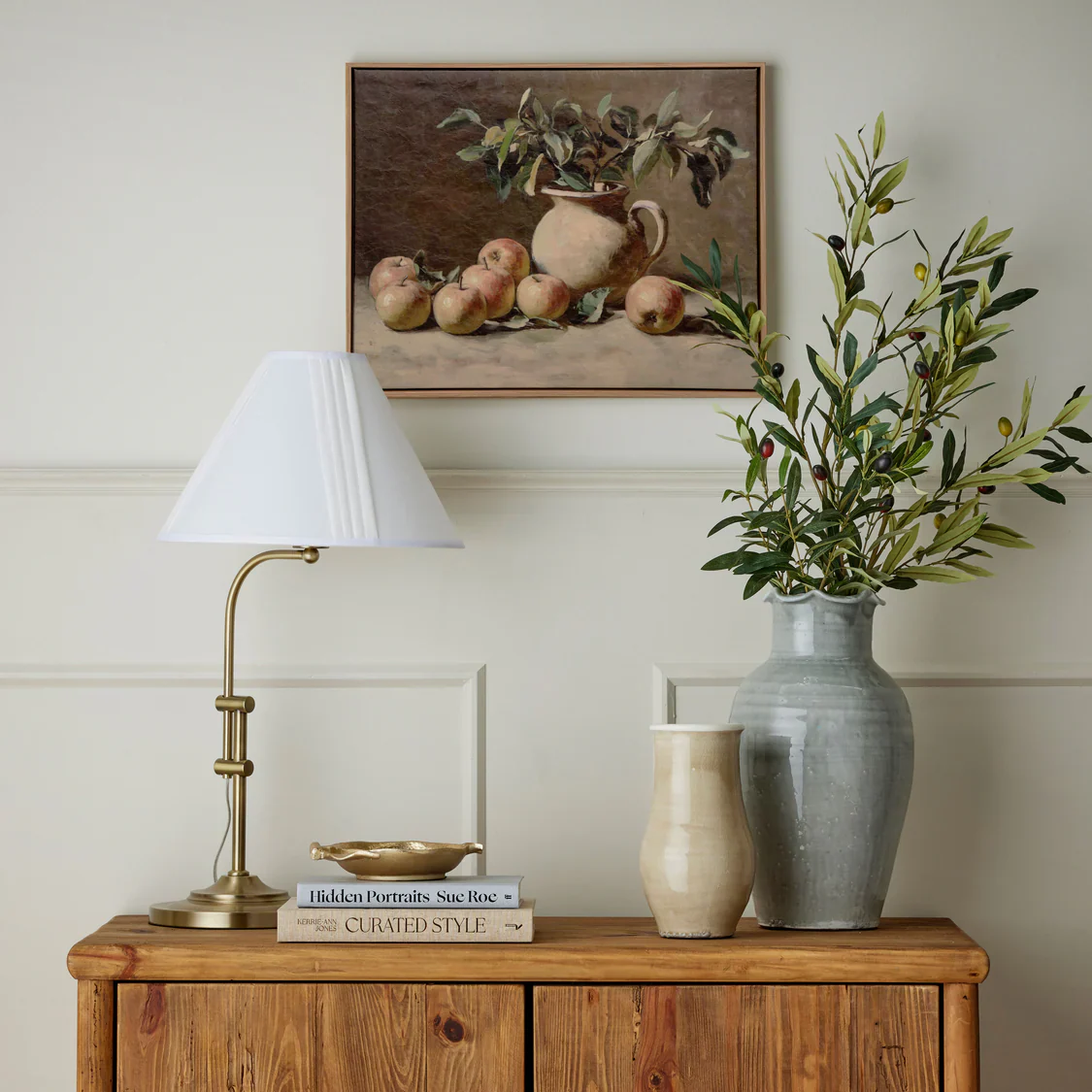 SOCIETY HOME - REISS TABLE LAMP | ANTIQUE BRASS & WHITE - Image 2