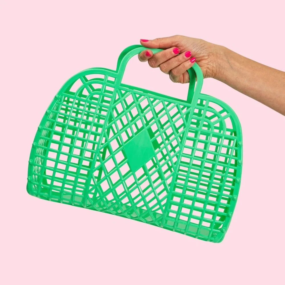 SUNJELLIES - RETRO BASKET | LARGE | GREEN - Image 2