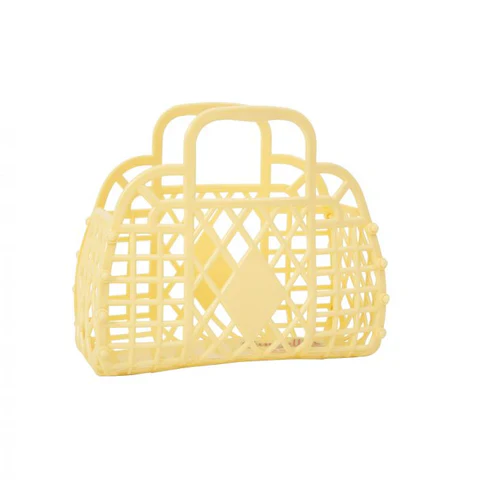 SUNJELLIES - RETRO BASKET | MINI | YELLOW