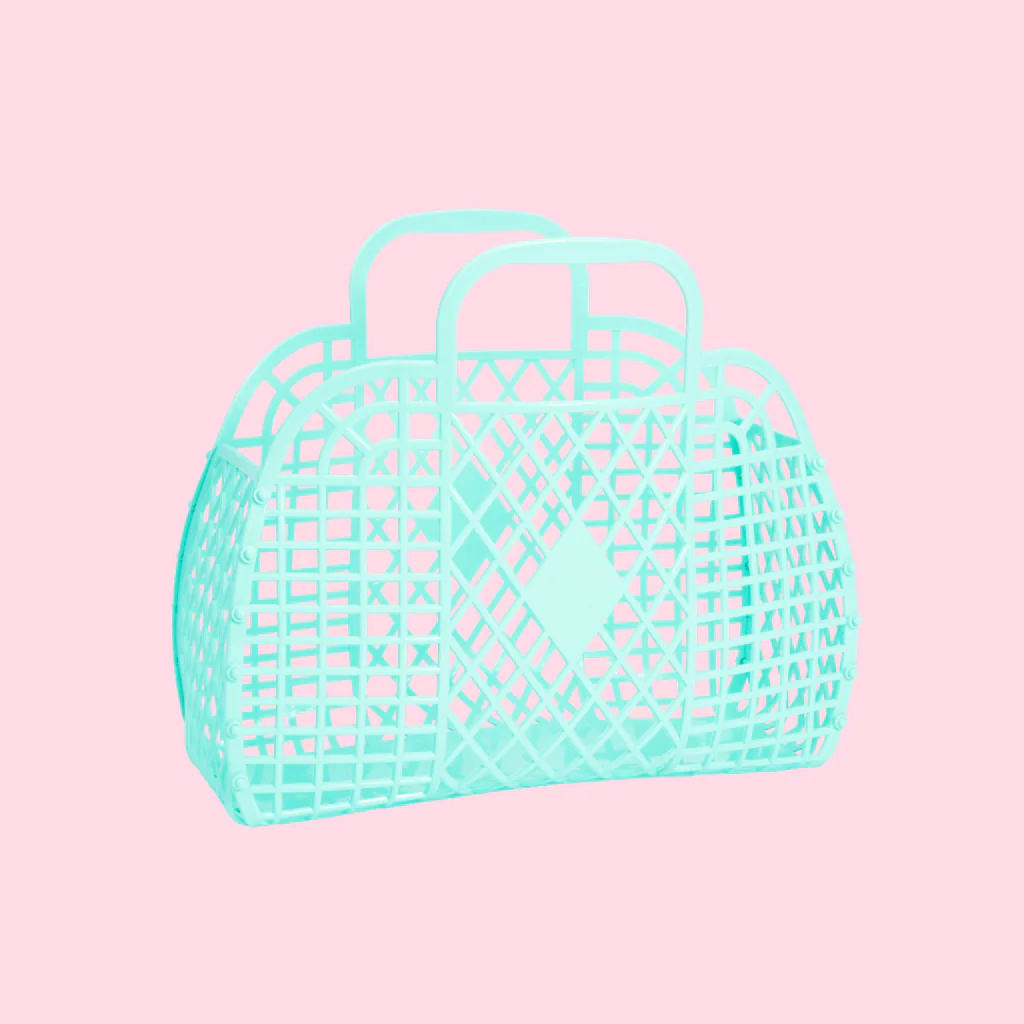 SUNJELLIES - RETRO BASKET | SMALL | SEAFOAM - Image 3