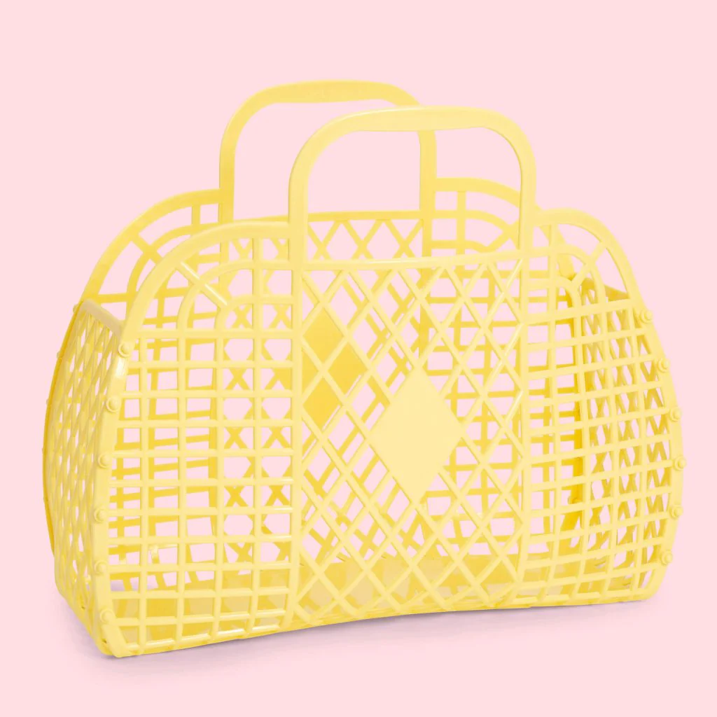 SUNJELLIES - RETRO BASKET | SMALL | YELLOW - Image 3