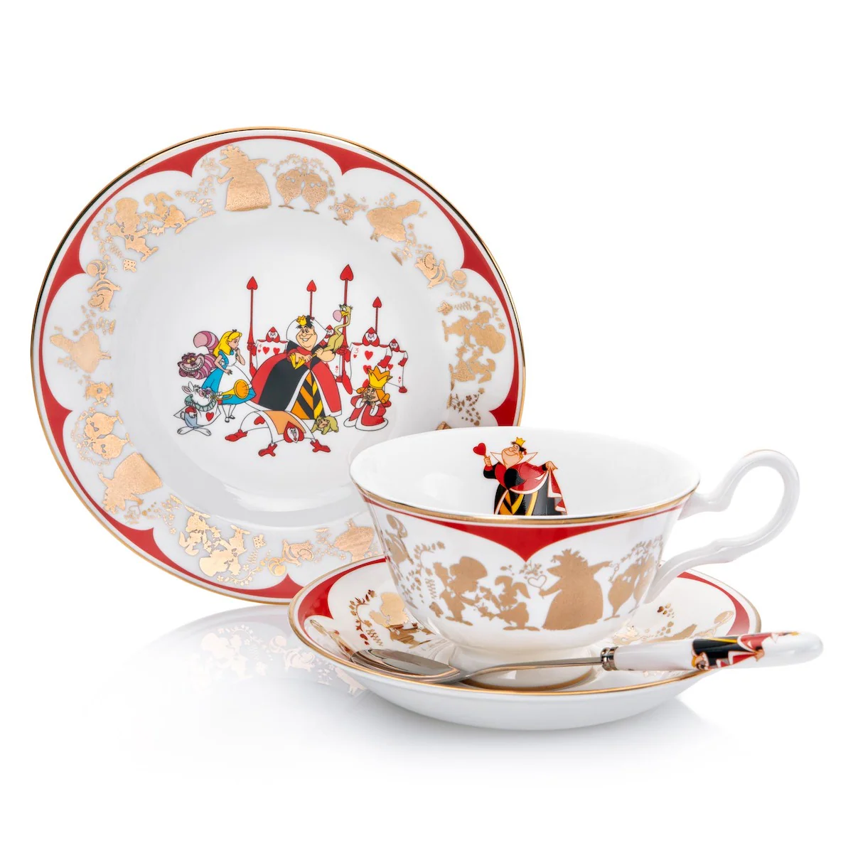 THE ENGLISH LADIES CO - DISNEY PRINCESS | ALICE IN WONDERLAND | QUEEN OF HEARTS | CUP & SAUCER - Image 2