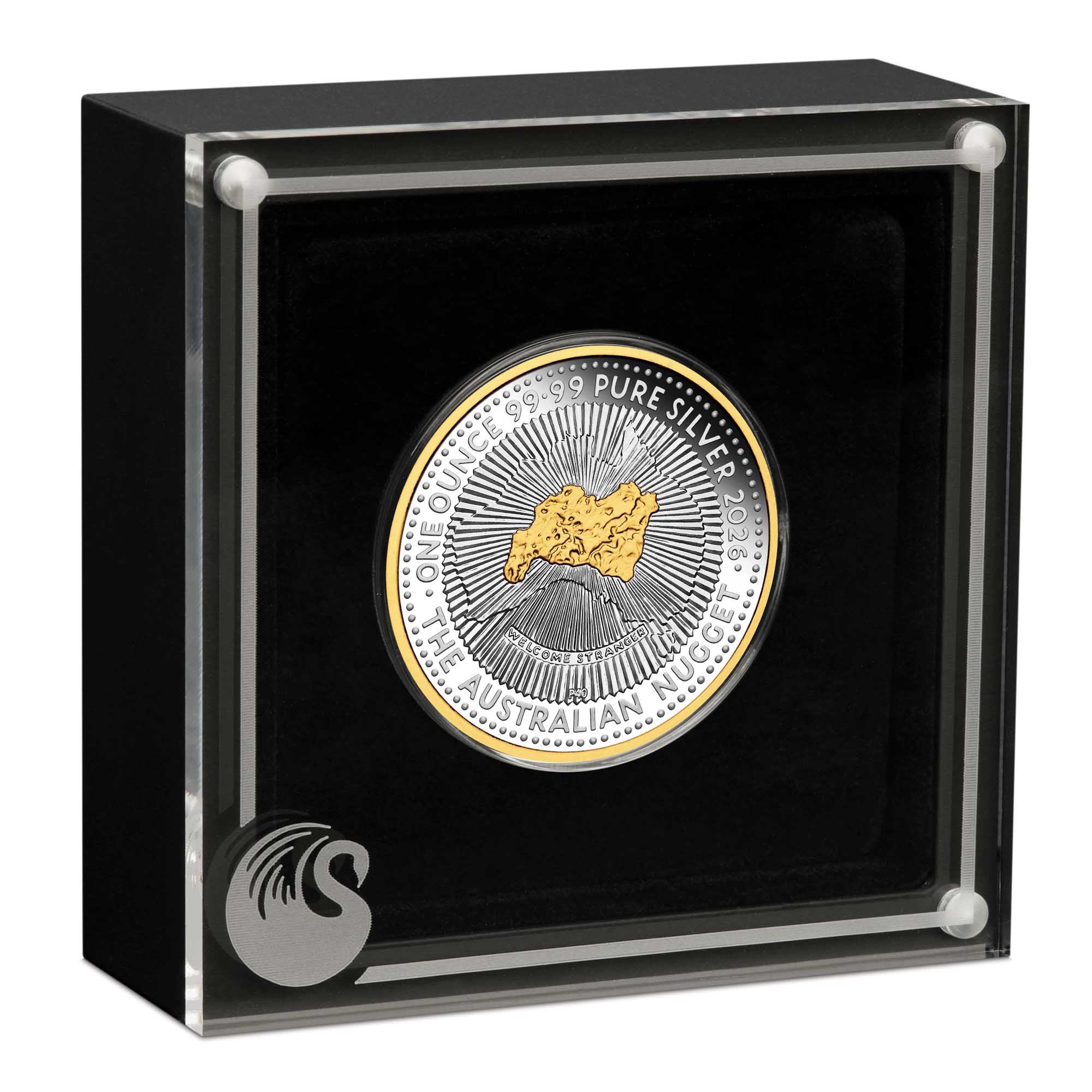 THE PERTH MINT - 40TH ANNIVERSARY OF THE AUSTRALIAN NUGGET GOLD COIN PROGRAM 2026 | 1OZ SILVER PROOF GILDED COIN - Image 4