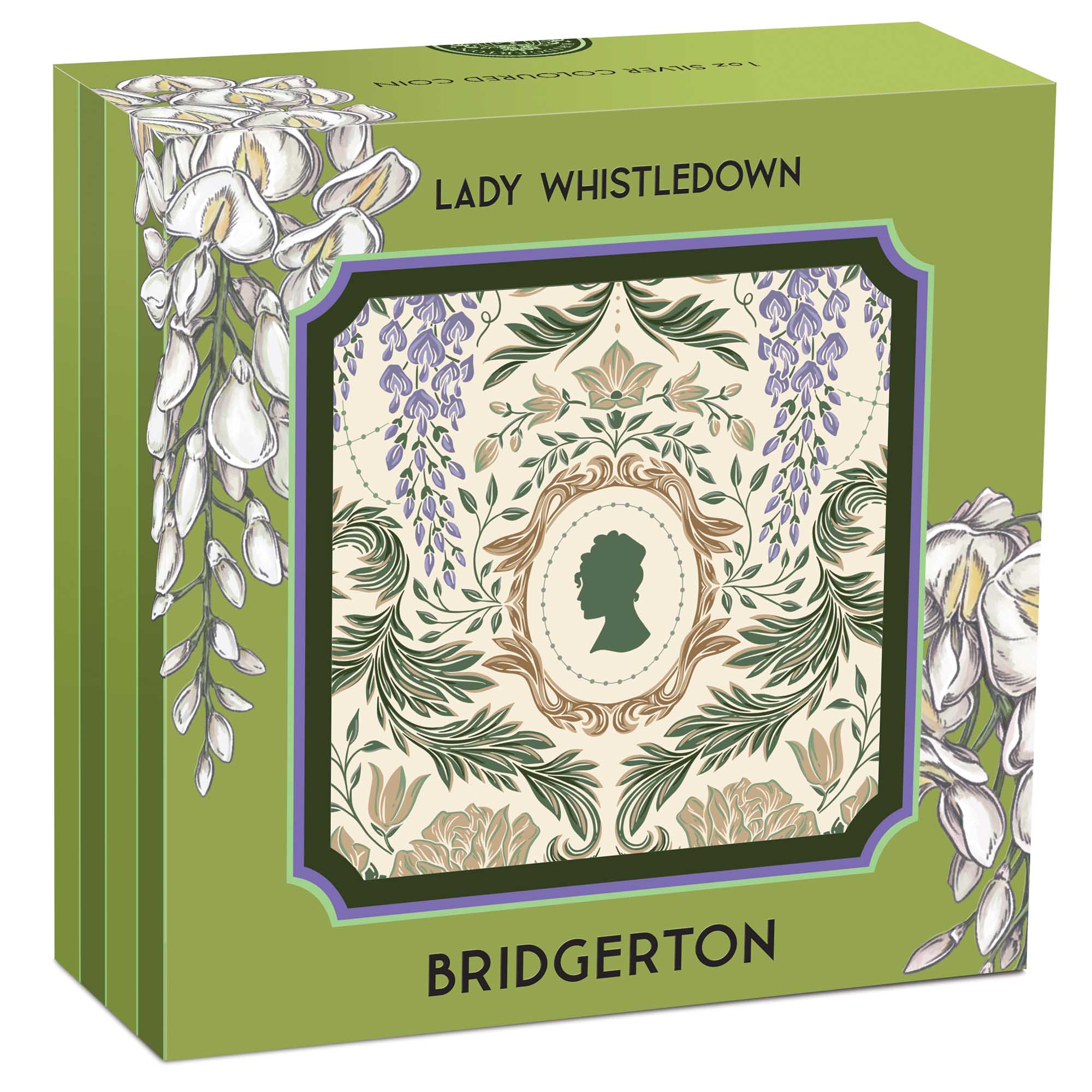 THE PERTH MINT -BRIDGERTON | LADY WHISTLEDOWN 2026 1OZ SILVER COLOURED COIN - Image 4