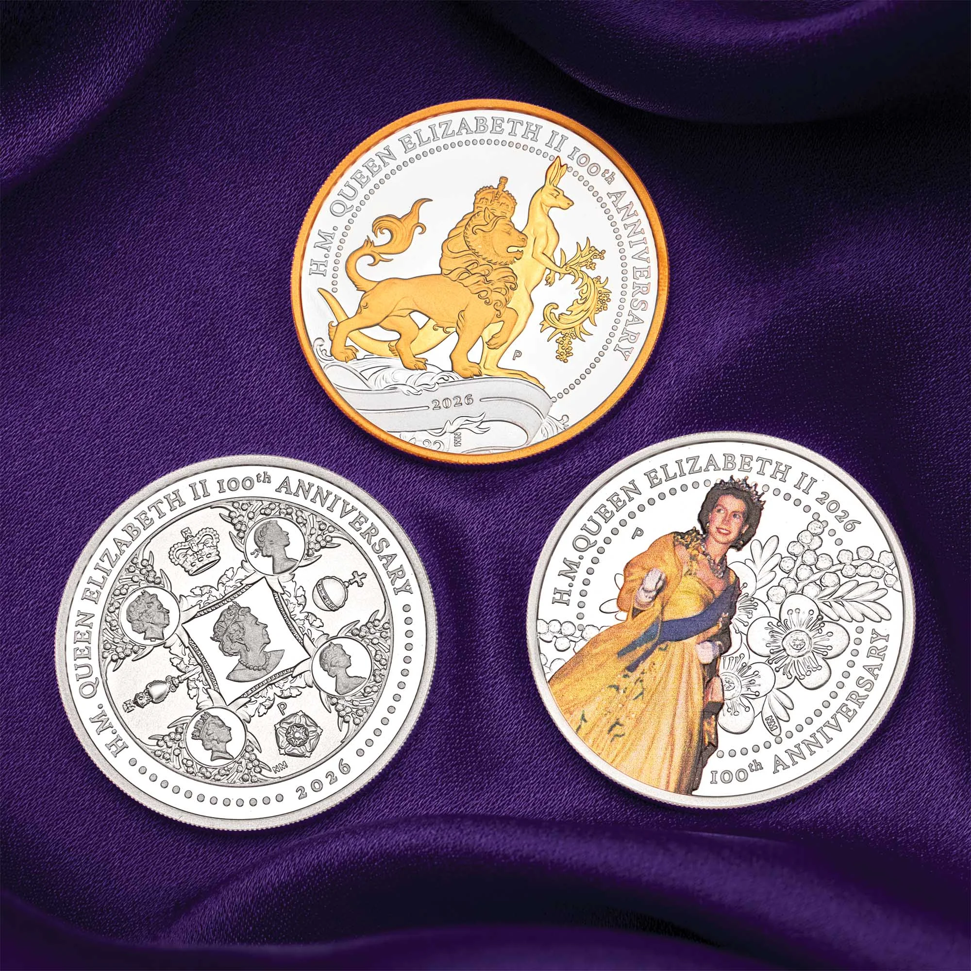 THE PERTH MINT - H.M. QUEEN ELIZABETH II 100TH ANNIVERSARY 2026 1OZ SILVER THREE-COIN SET - Image 7
