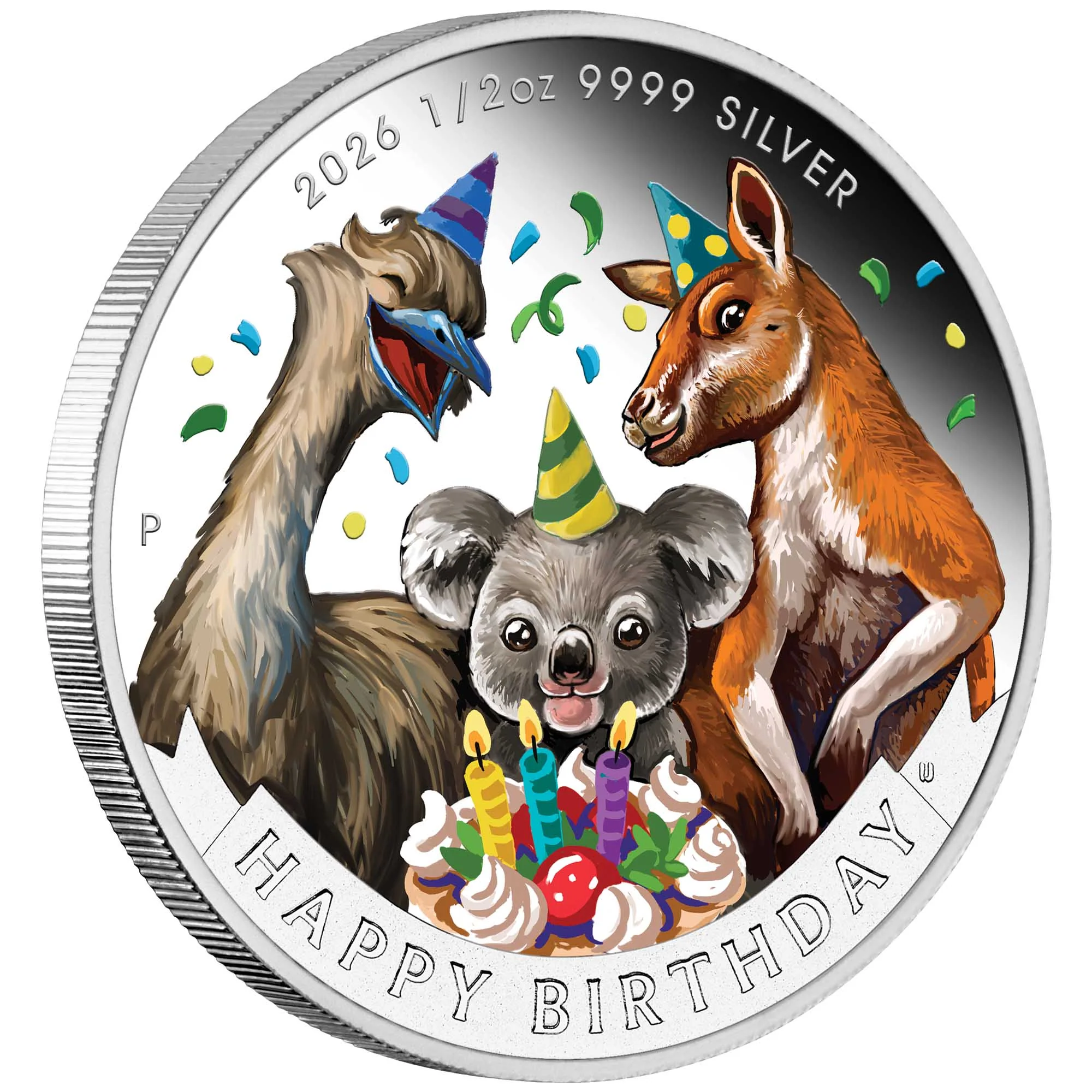 THE PERTH MINT - HAPPY BIRTHDAY 2026 1/2OZ SILVER PROOF COLOURED COIN IN CARD - Image 5