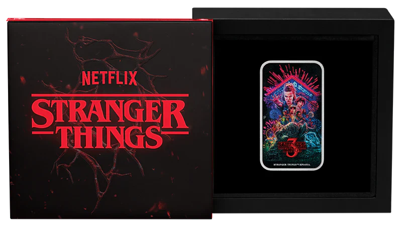 THE PERTH MINT - STRANGER THINGS | SEASON 3 2026 1OZ SILVER COLOURED RECTANGULAR COIN - Image 3