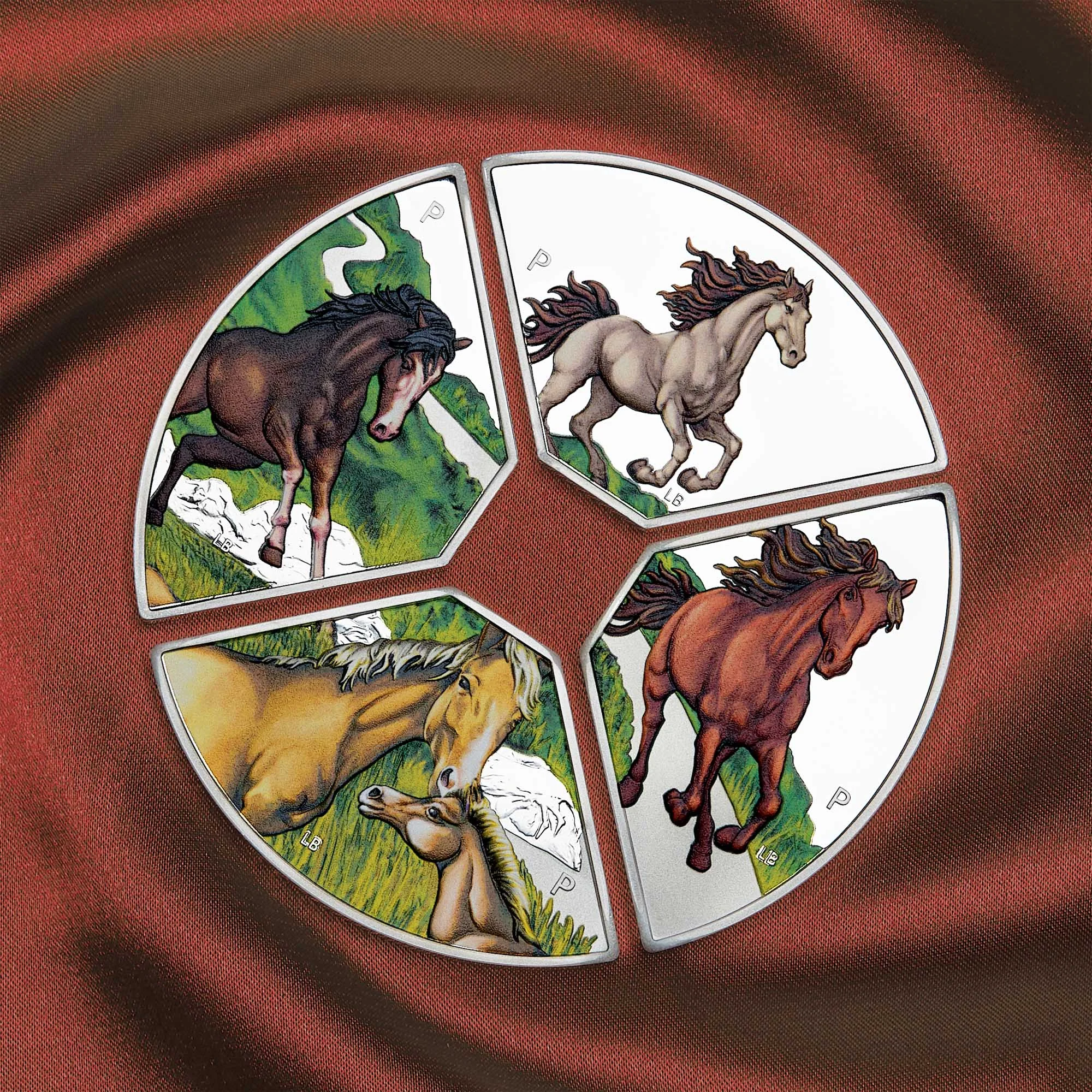THE PERTH MINT - YEAR OF THE HORSE QUADRANT 2026 1OZ SILVER PROOF COLOURED FOUR-COIN SET - Image 2