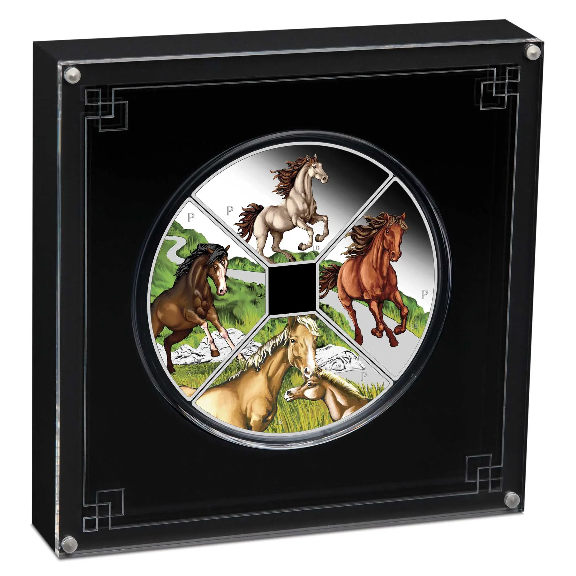 THE PERTH MINT - YEAR OF THE HORSE QUADRANT 2026 1OZ SILVER PROOF COLOURED FOUR-COIN SET - Image 4