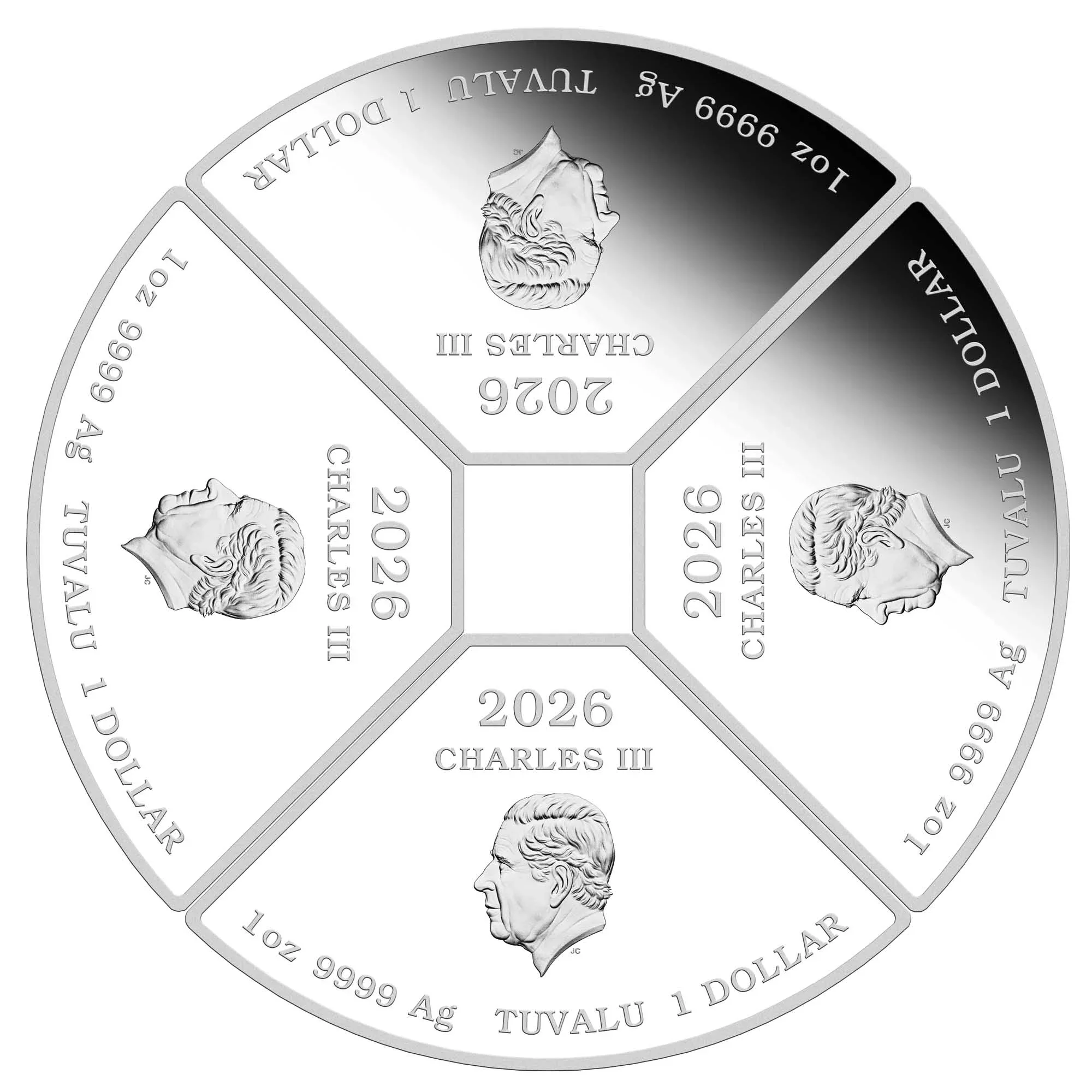 THE PERTH MINT - YEAR OF THE HORSE QUADRANT 2026 1OZ SILVER PROOF COLOURED FOUR-COIN SET - Image 5