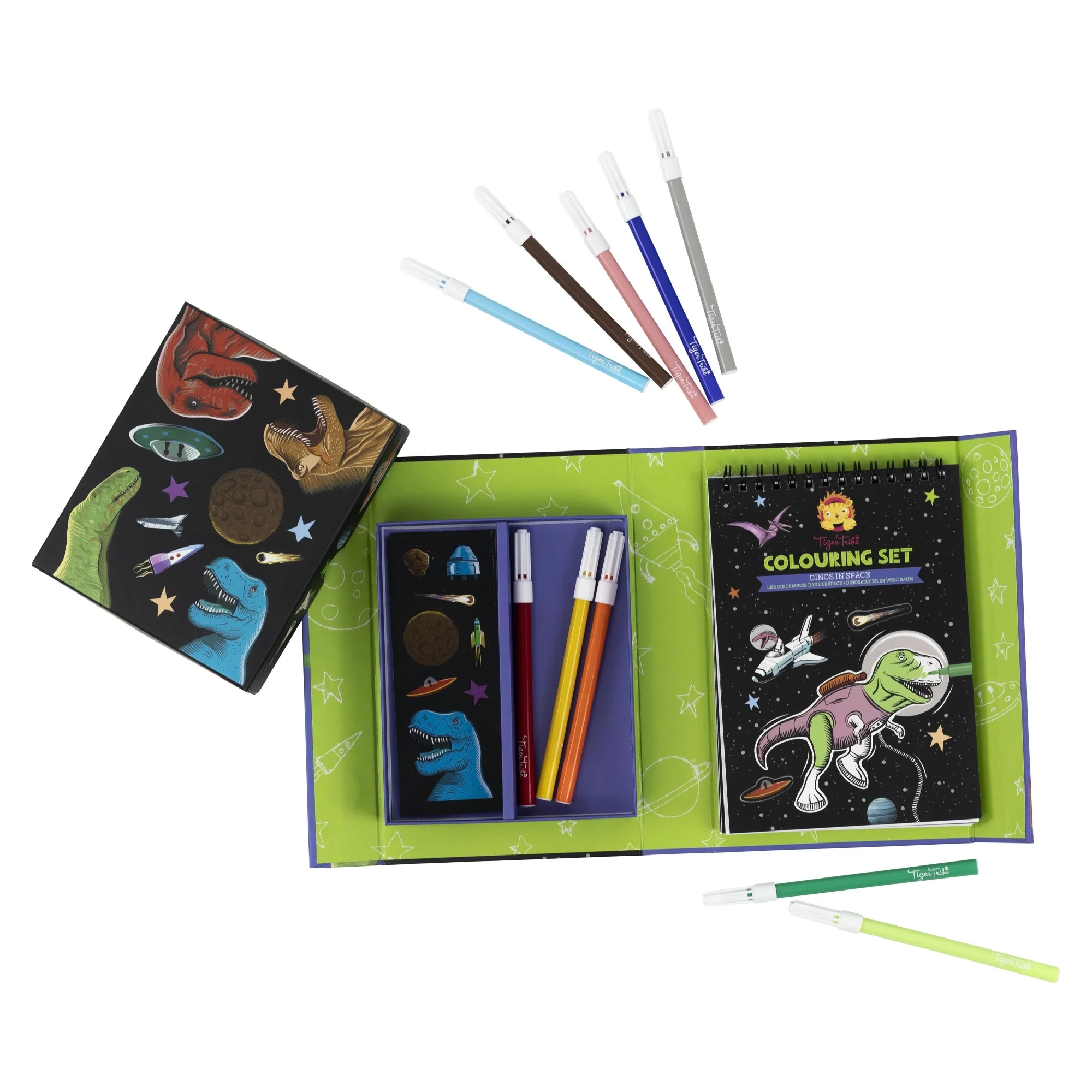 TIGER TRIBE - COLOURING SET | DINOS IN SPACE - Image 3